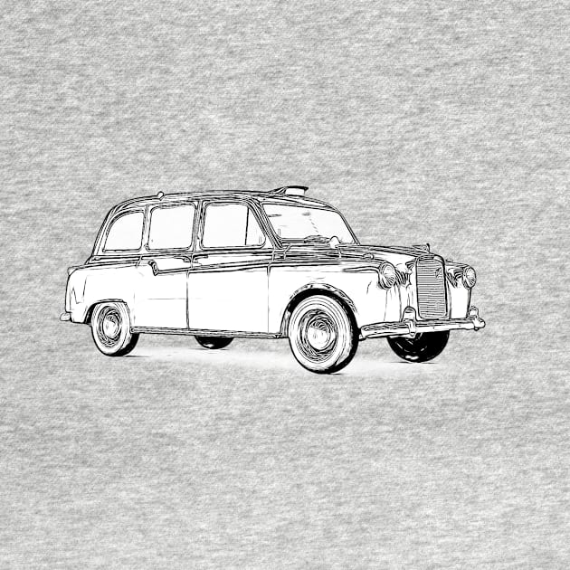 London Black Cab Wireframe by Auto-Prints